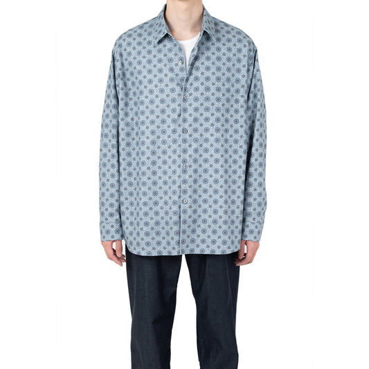  COTTON VIYELLA INKJET BIG SHIRT (LEOPARD柄)  