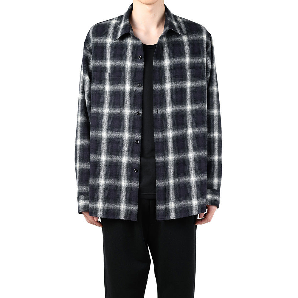 COTTON FLANNEL OMBRE CHECK SHIRT