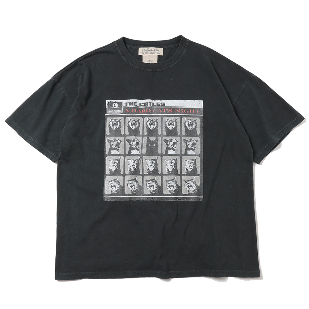 HARD SP加工20/-天竺BIGサイズT(A HARD CAT'S NIGHT)