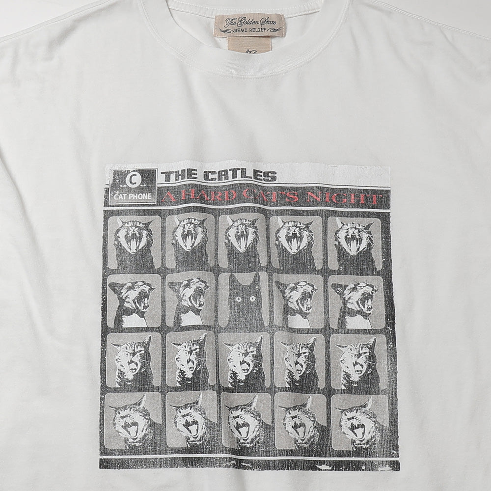 HARD SP加工20/-天竺BIGサイズT(A HARD CAT'S NIGHT)