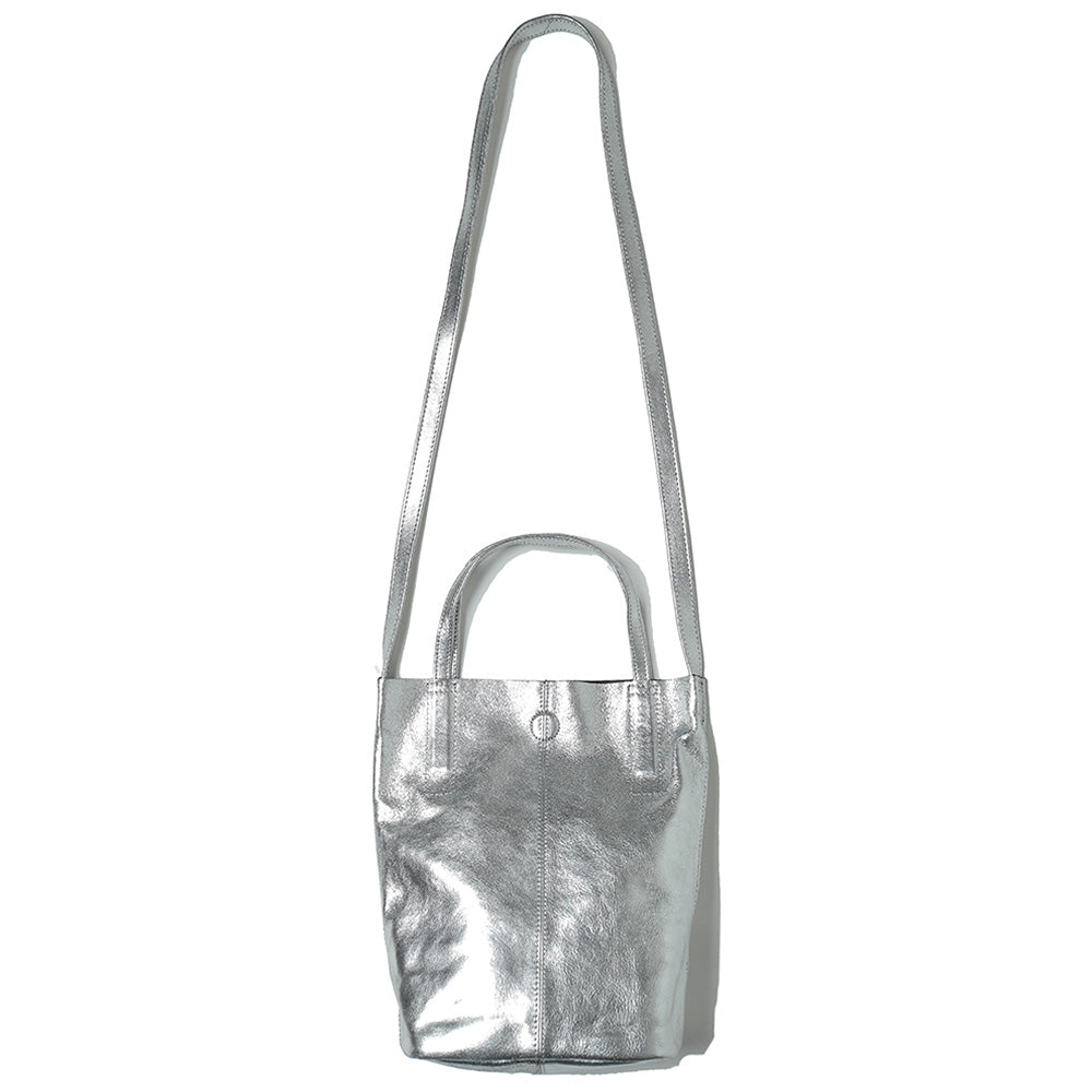 2WAY SMALL TOTE (L) (SILVER)