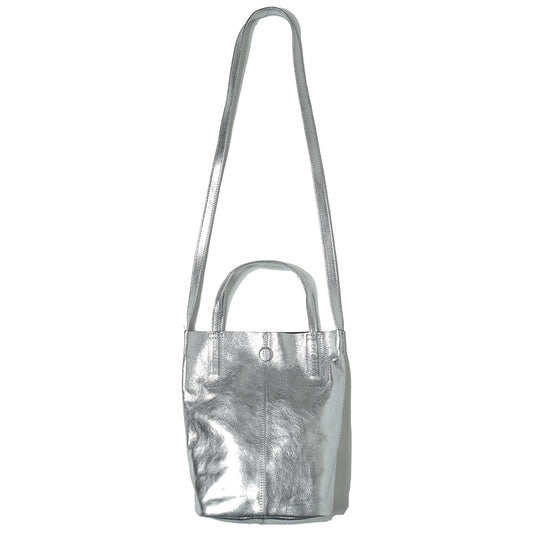  2WAY SMALL TOTE (L) (SILVER)  