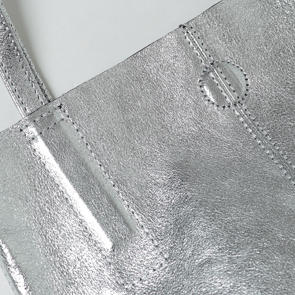 2WAY SMALL TOTE (L) (SILVER)