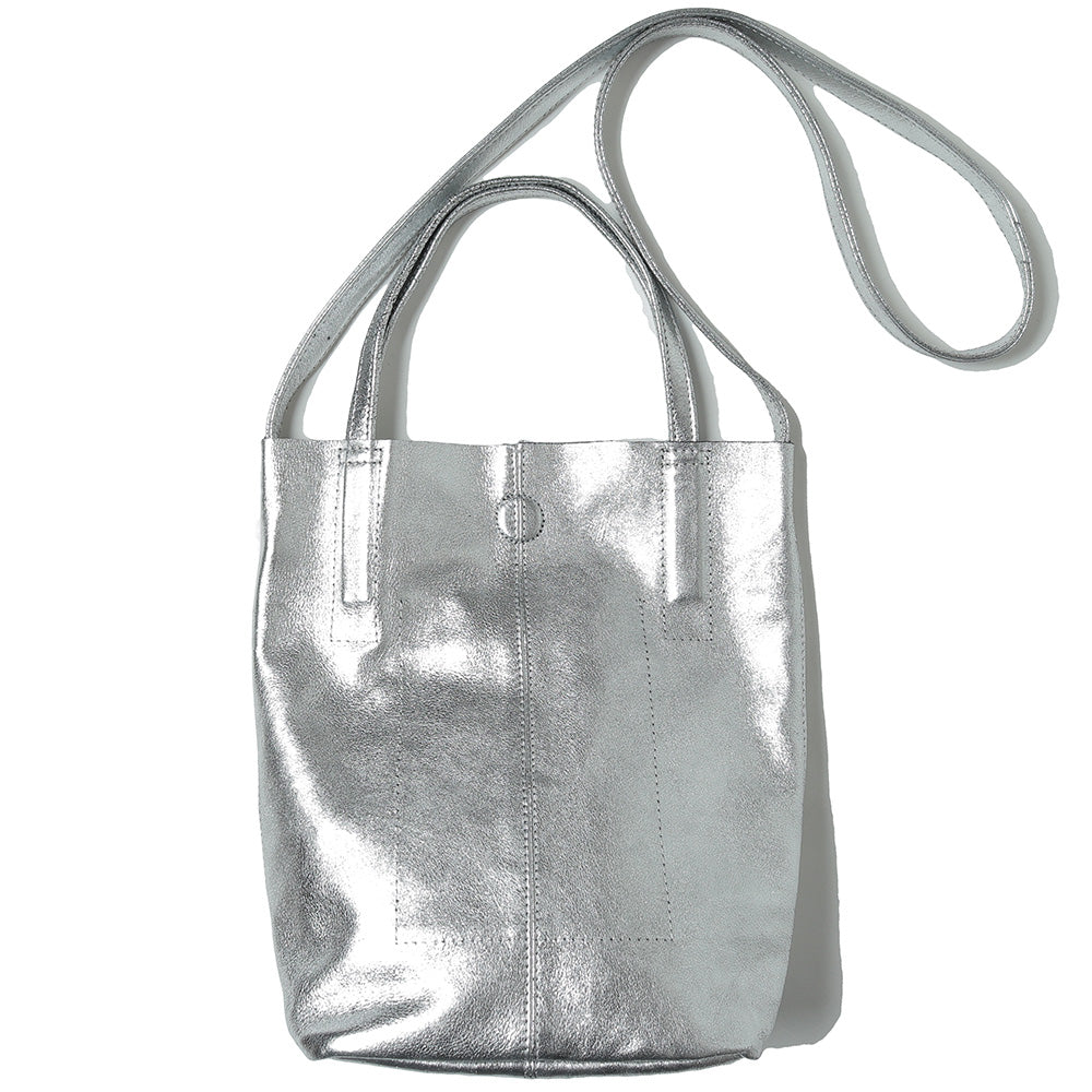 2WAY SMALL TOTE (S) (SILVER)