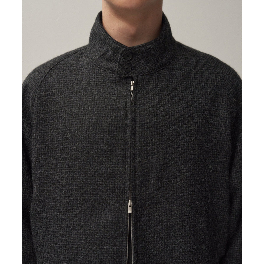 ATON (エイトン) ALPACA HOUND TOOTH HARRINGTON JACKET – Area
