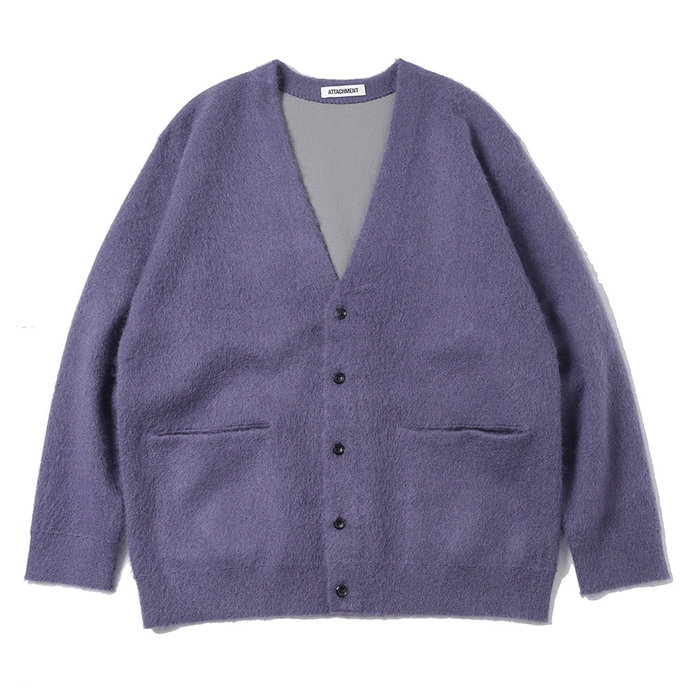WO/NY MOHAIR x PE DOUBLE FACE KNIT CARDIGAN