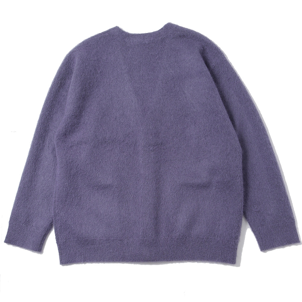 WO/NY MOHAIR x PE DOUBLE FACE KNIT CARDIGAN
