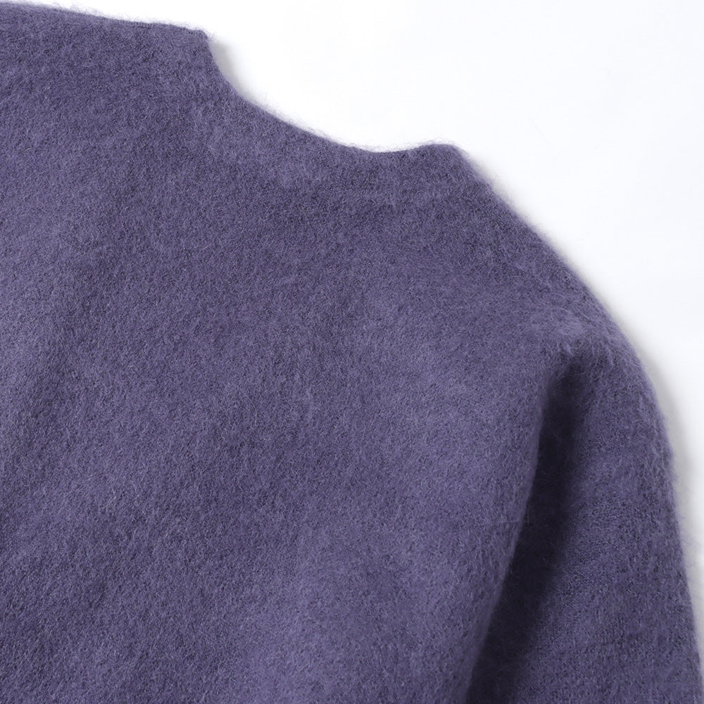 WO/NY MOHAIR x PE DOUBLE FACE KNIT CARDIGAN