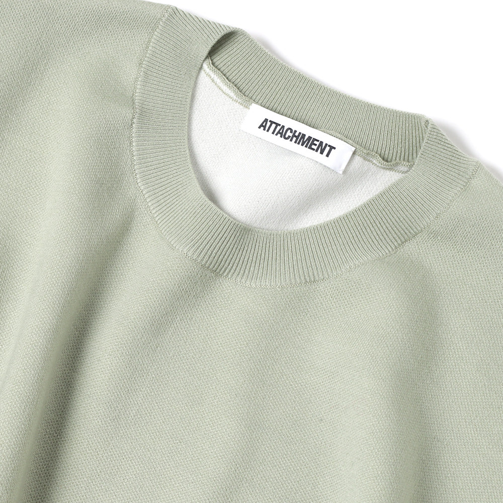 WO x PE DOUBLE FACE KNIT CREW NECK PULLOVER