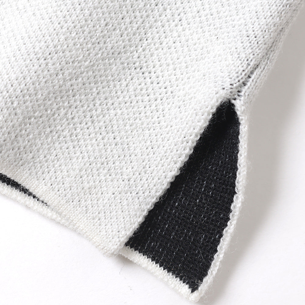 WO x PE DOUBLE FACE KNIT CREW NECK PULLOVER