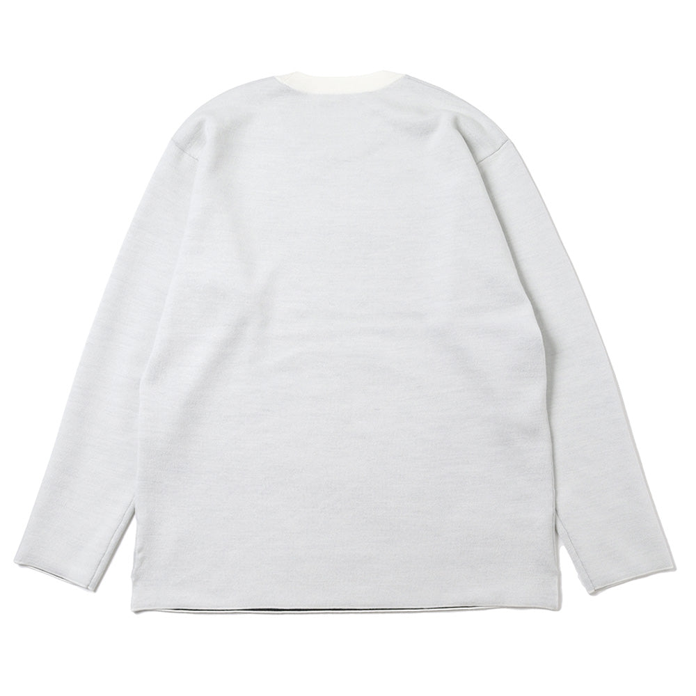 WO x PE DOUBLE FACE KNIT CREW NECK PULLOVER