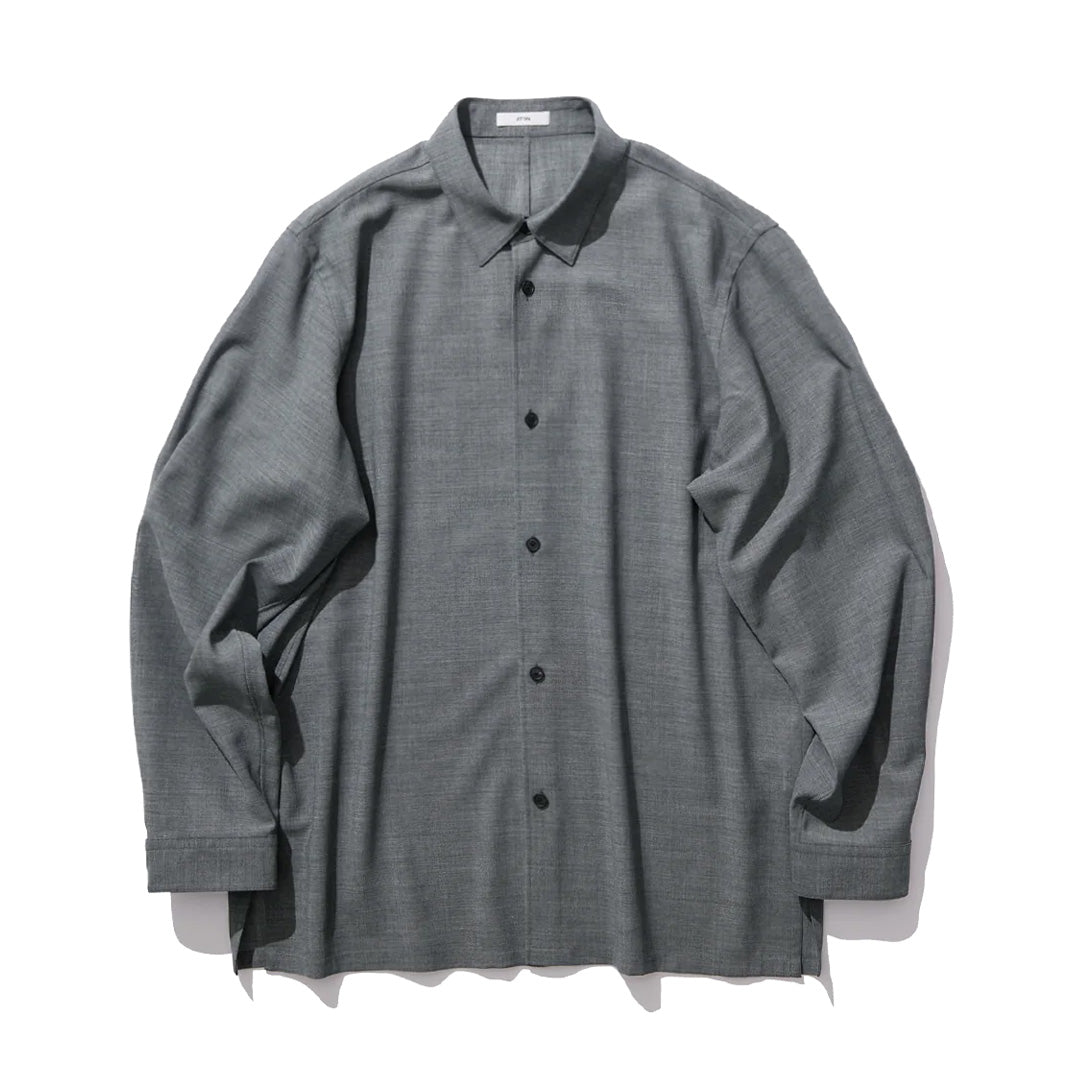 TWIST WOOL GAUZE LOOSE FIT SHIRT