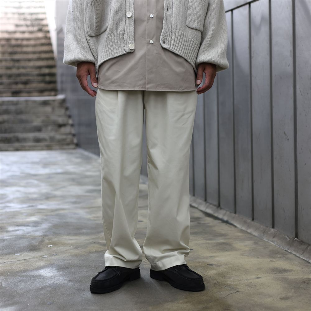 DOUBLE PLEATED EASY TROUSERS ORGANIC COTTON SURVIVAL CLOTH