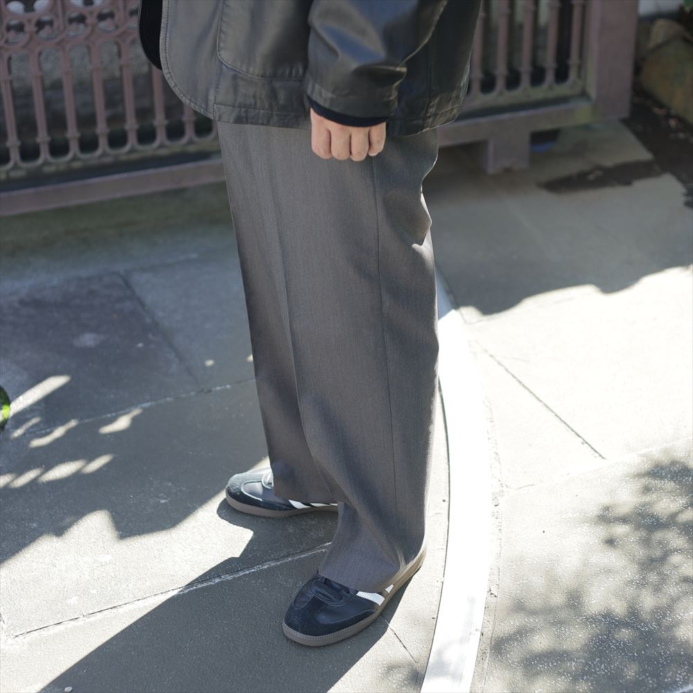 REGULAR FIT STRAIGHT TROUSERS 2/60 WOOL TROPICAL MELANGE