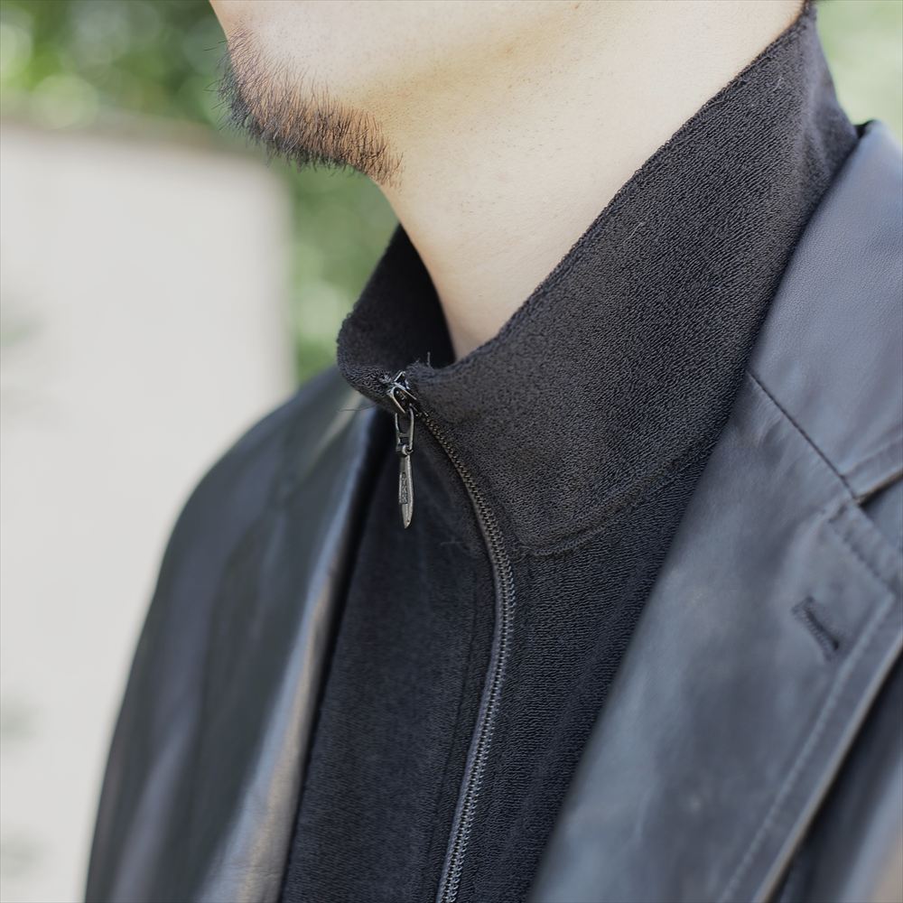 TRACK JACKET SUPER140s WASHABLE WOOL PILE KNIT