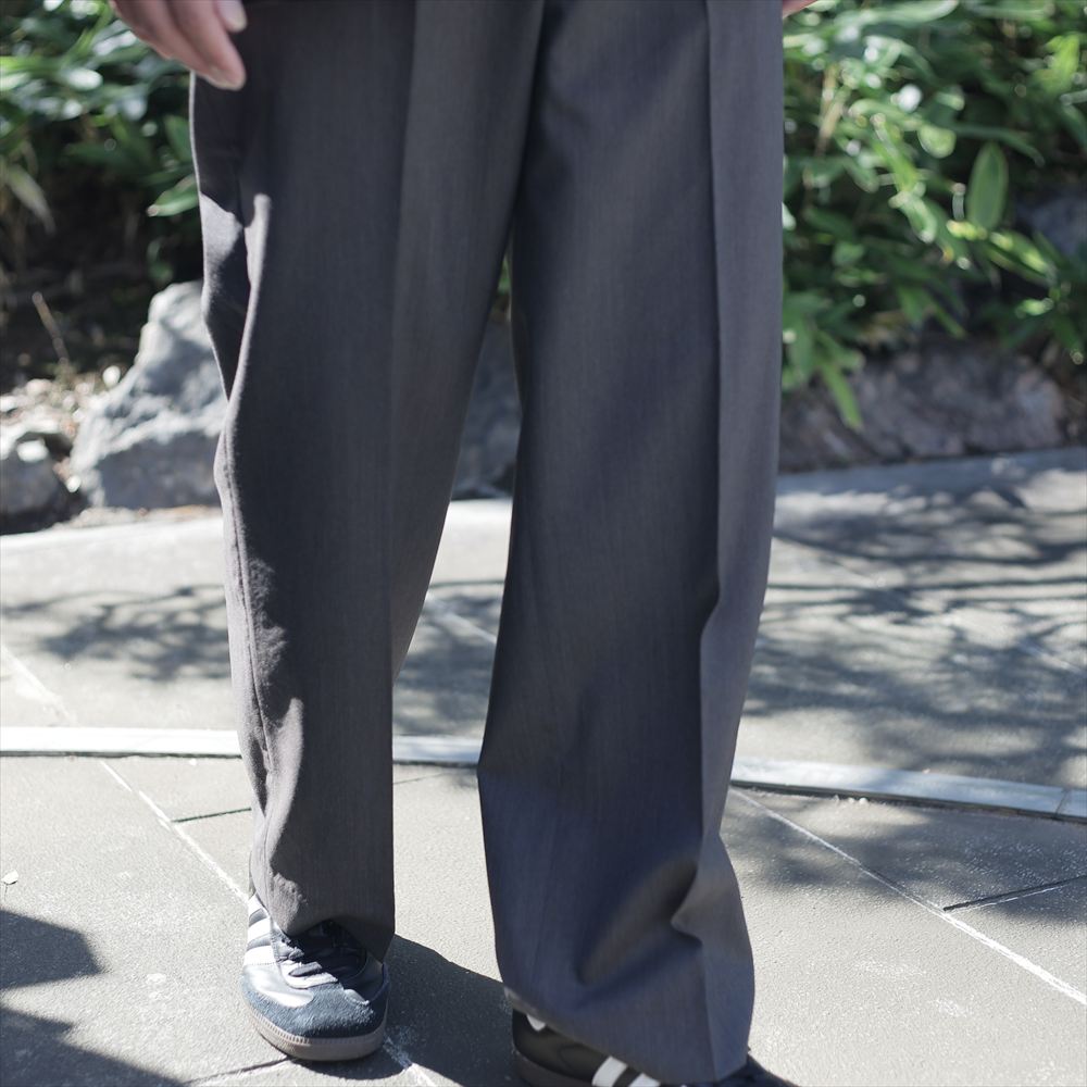 REGULAR FIT STRAIGHT TROUSERS 2/60 WOOL TROPICAL MELANGE