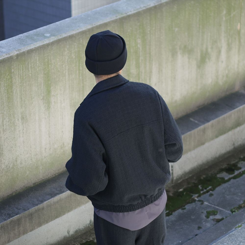Draping Big Yoke Raglan Drizzler Jacket N Tweed