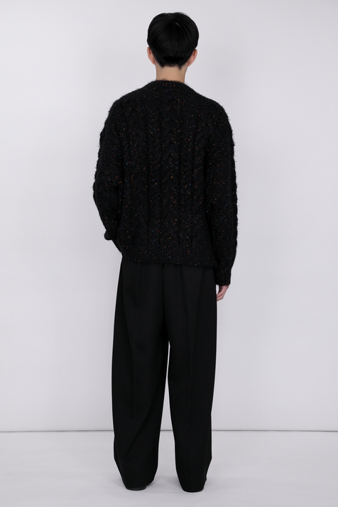 Color Nep Mole Knit Pullover