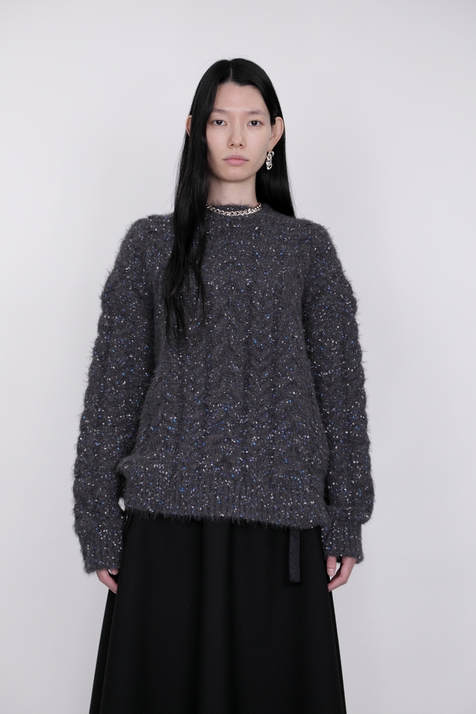 Color Nep Mole Knit Pullover