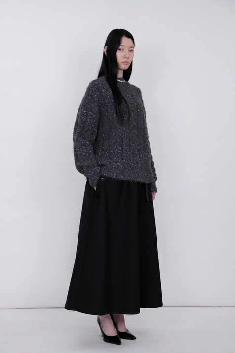 Color Nep Mole Knit Pullover