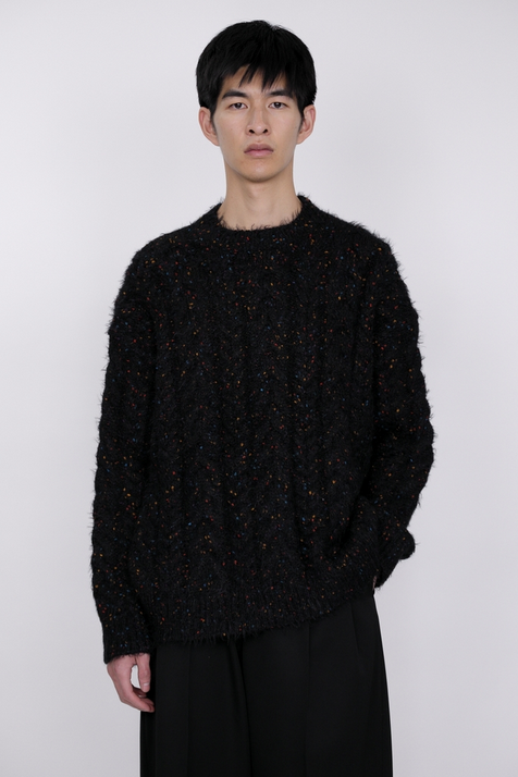 Color Nep Mole Knit Pullover