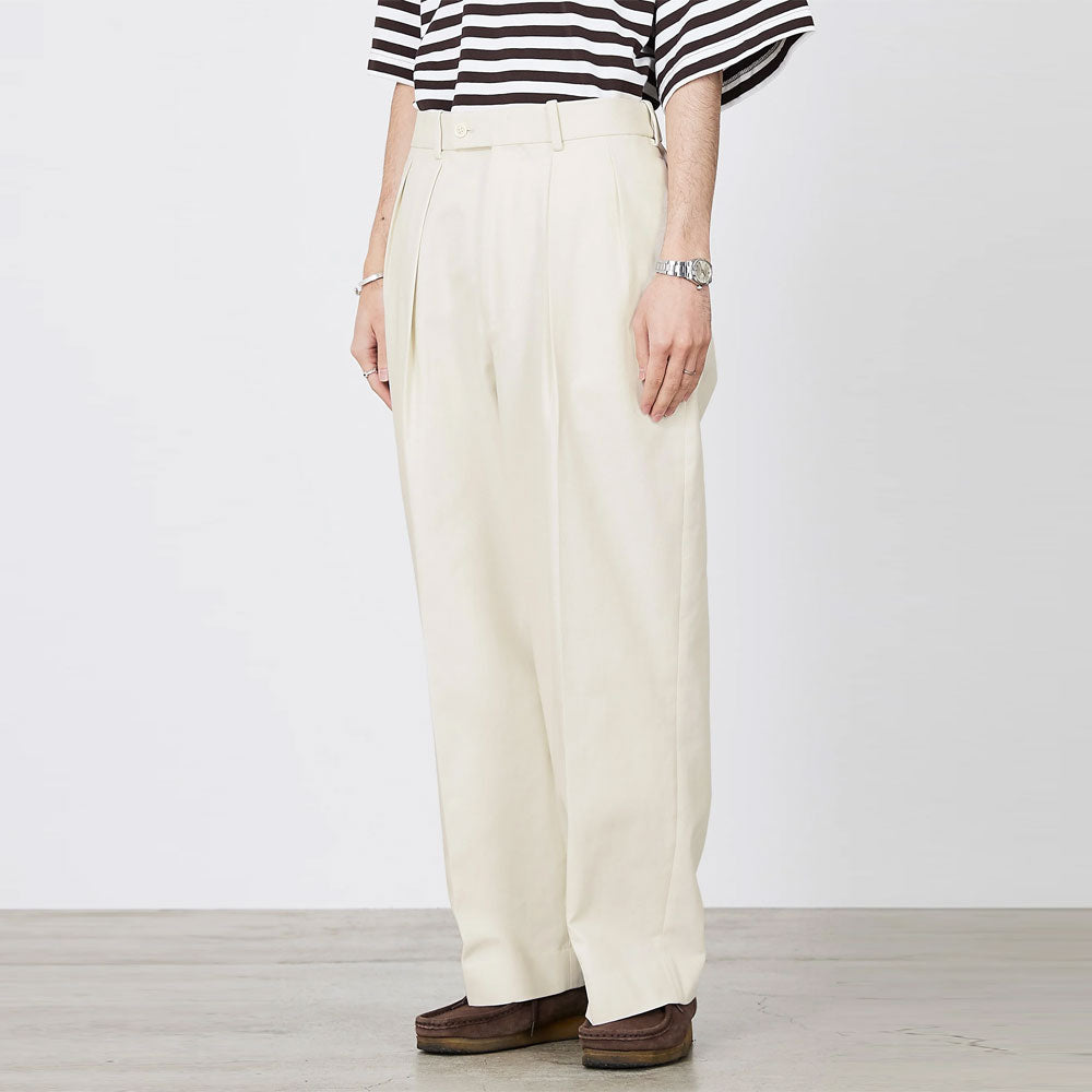 DOUBLE PLEATED TROUSERS ORGANIC COTTON SURVIVAL CLOTH
