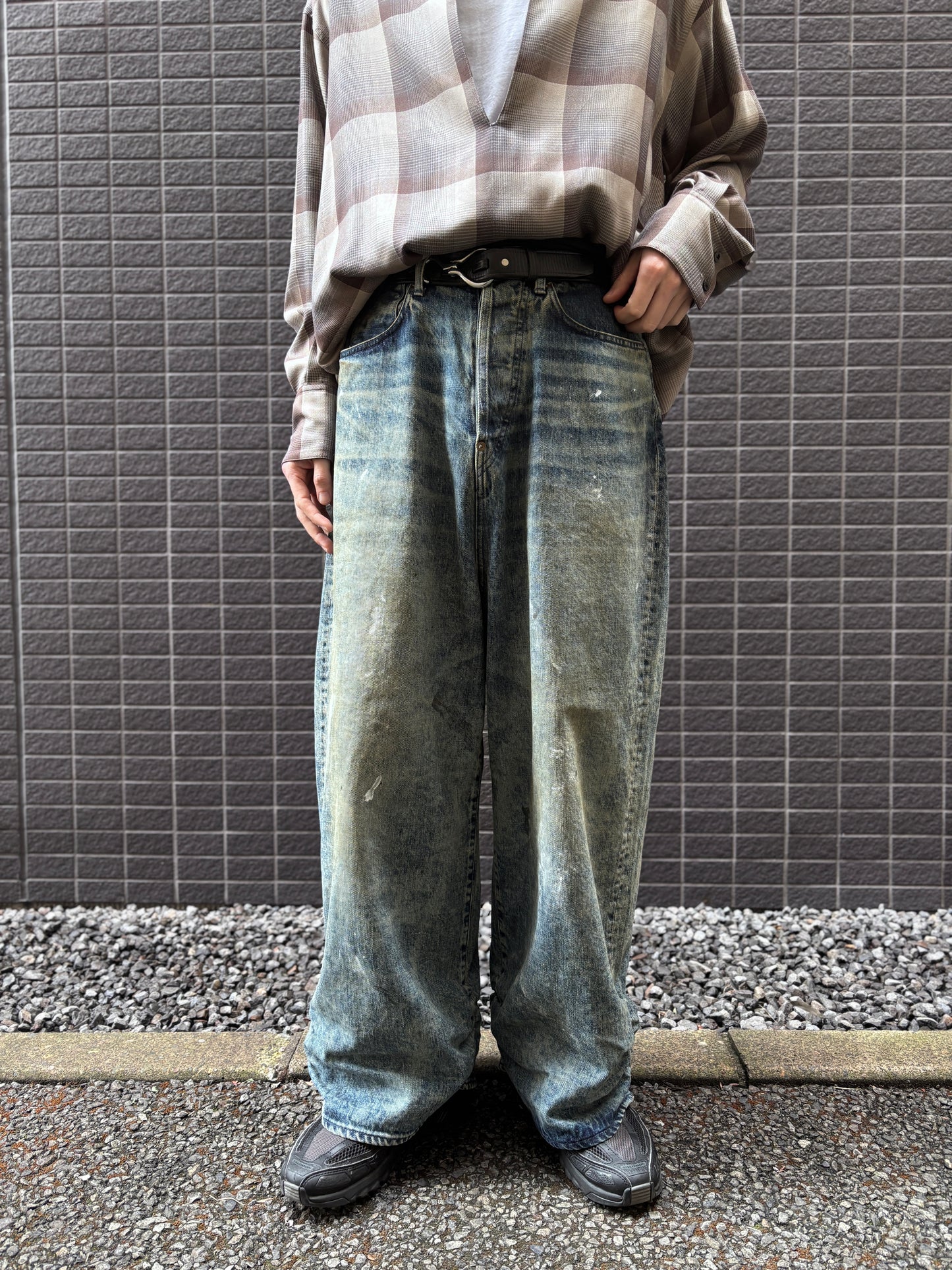 FRESH MAN DENIM WIDE PANTS PAINT