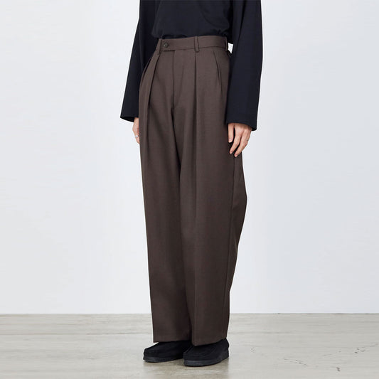  DOUBLE PLEATED TROUSERS ORGANIC WOOL HEAVY TROPICAL  