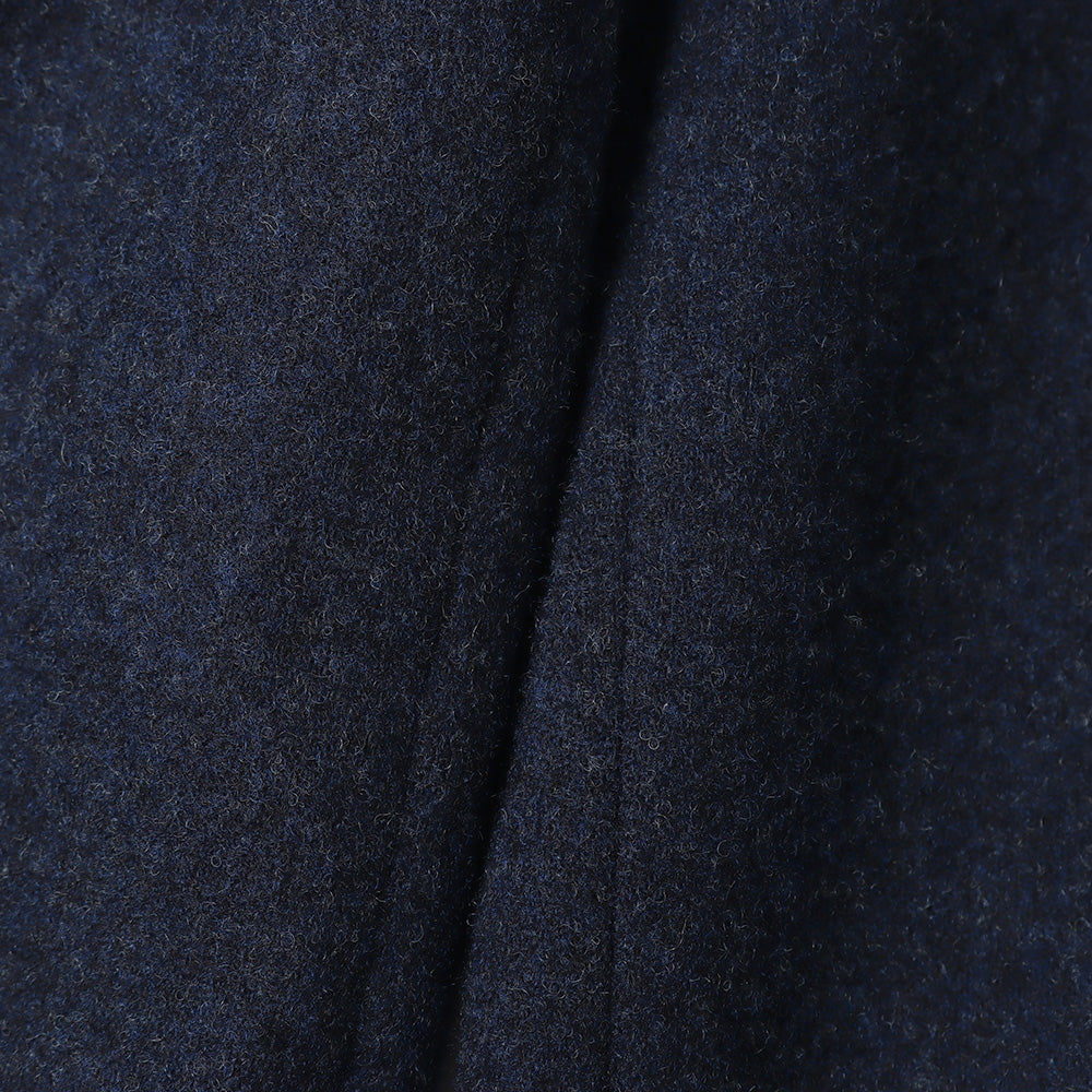 VIRGIN WOOL AND CASHMERE FLANNEL 2-TUCK STRAIGHT SLACKS