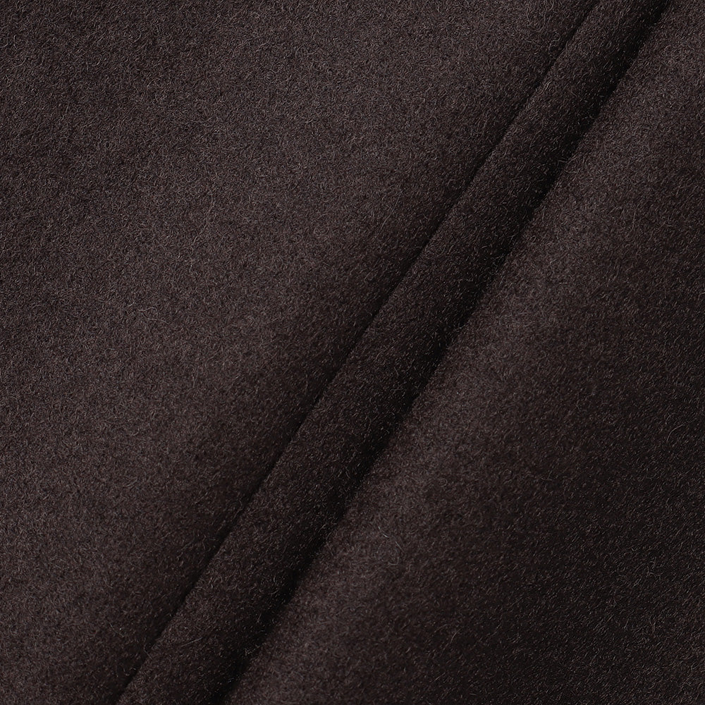 WOOL FRANNEL DRAPE 2-TUCK STRAIGHT SLACKS