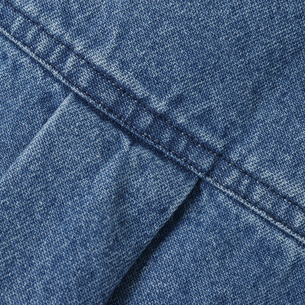 90S FIT UK HEAVY USED DENIM BUTTON DOWN SHIRT