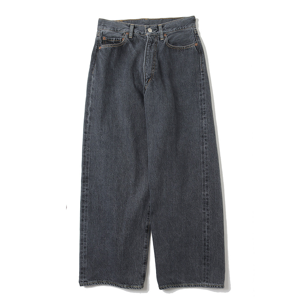 40s MIL BAGGY ZIPPED USED SHUTTLE DENIM TROUSERS