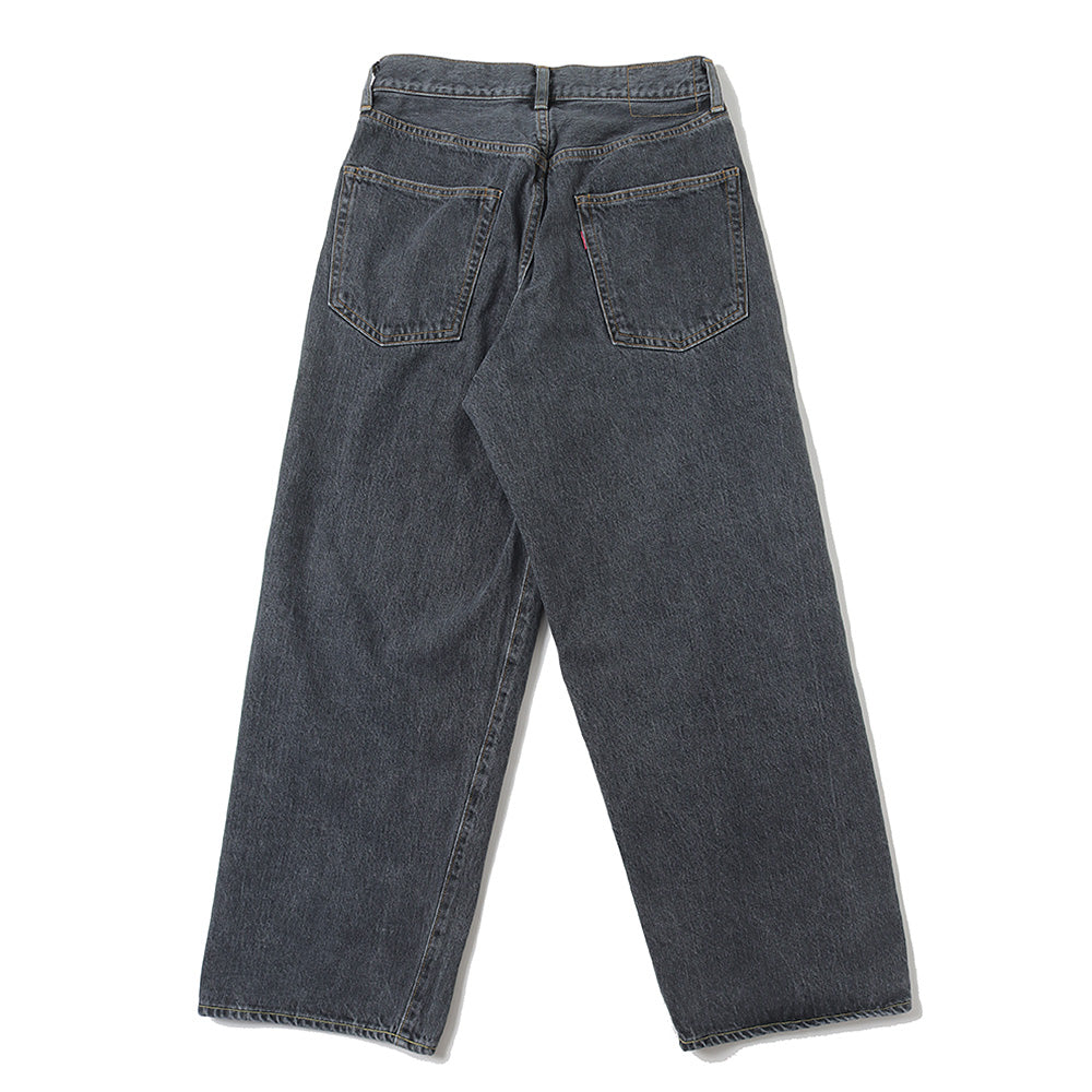 40s MIL BAGGY ZIPPED USED SHUTTLE DENIM TROUSERS