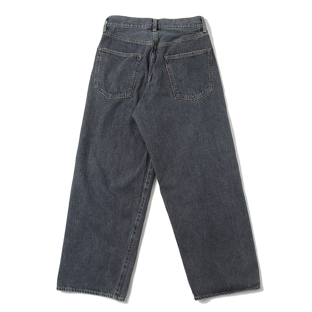 40s MIL BAGGY ZIPPED USED SHUTTLE DENIM TROUSERS