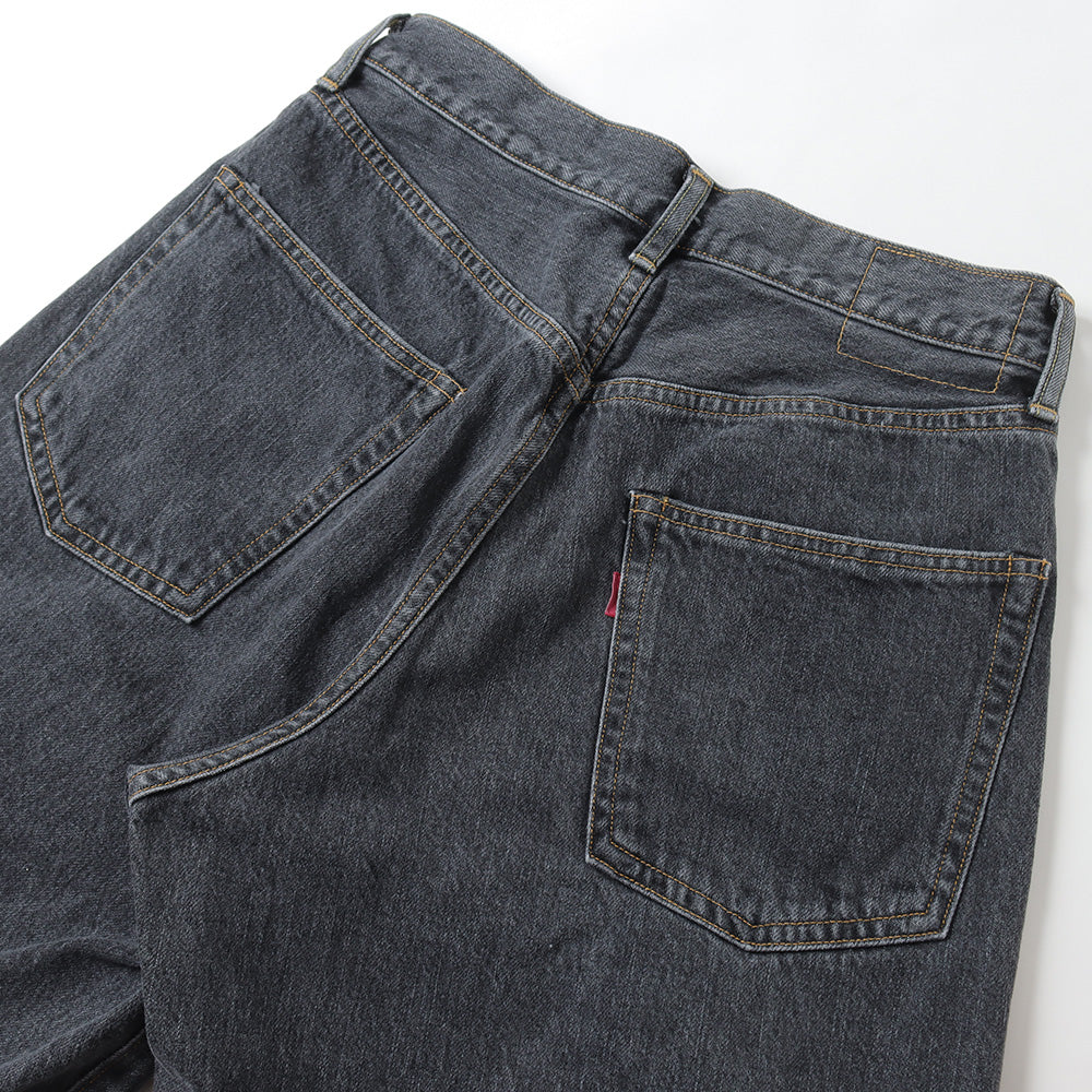 40s MIL BAGGY ZIPPED USED SHUTTLE DENIM TROUSERS