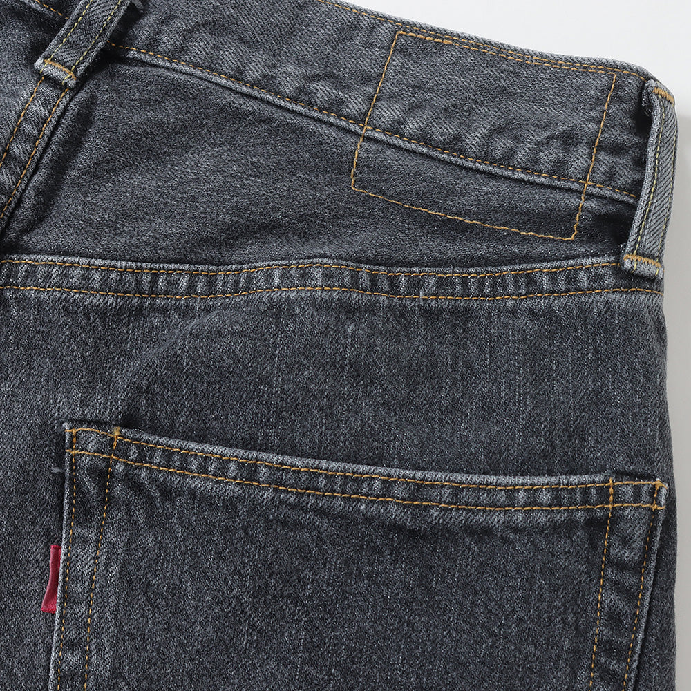 40s MIL BAGGY ZIPPED USED SHUTTLE DENIM TROUSERS