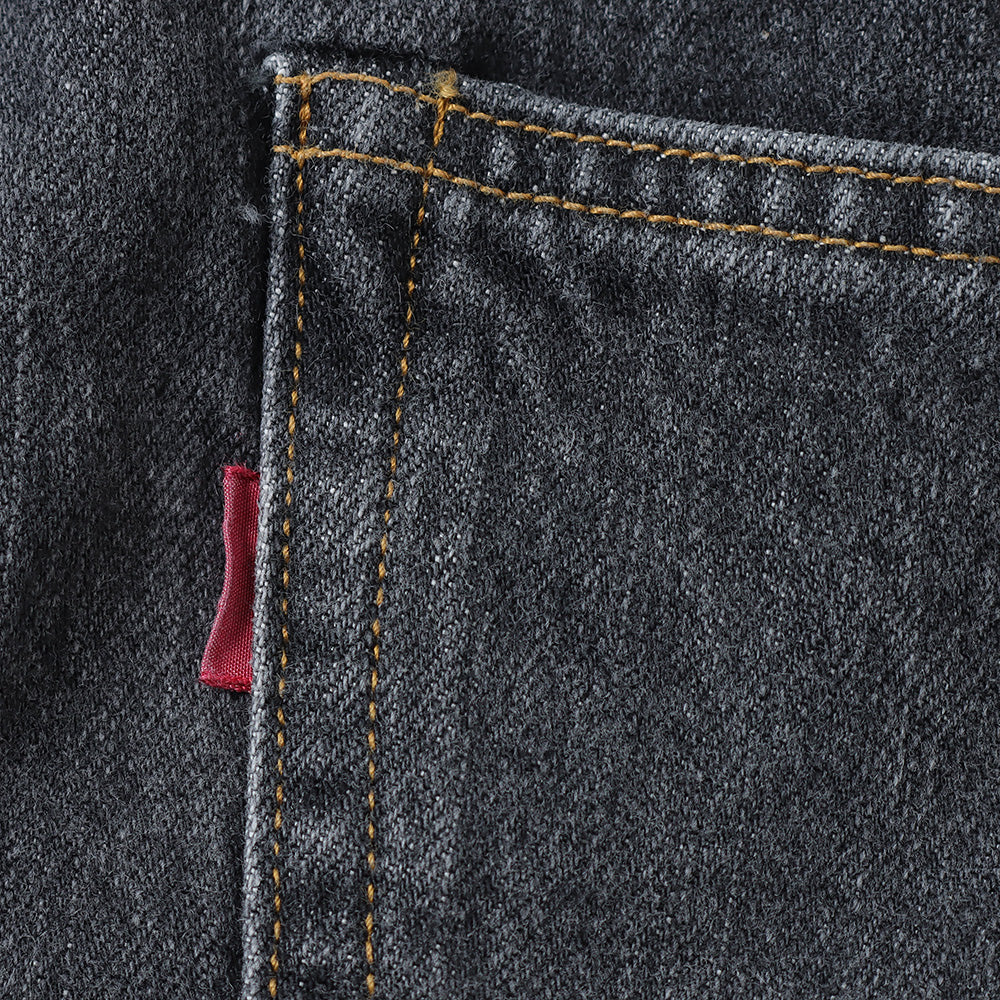 40s MIL BAGGY ZIPPED USED SHUTTLE DENIM TROUSERS