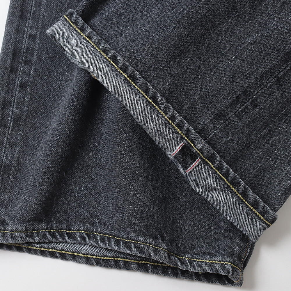 40s MIL BAGGY ZIPPED USED SHUTTLE DENIM TROUSERS