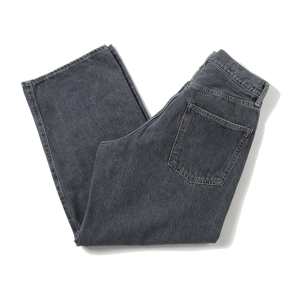 40s MIL BAGGY ZIPPED USED SHUTTLE DENIM TROUSERS