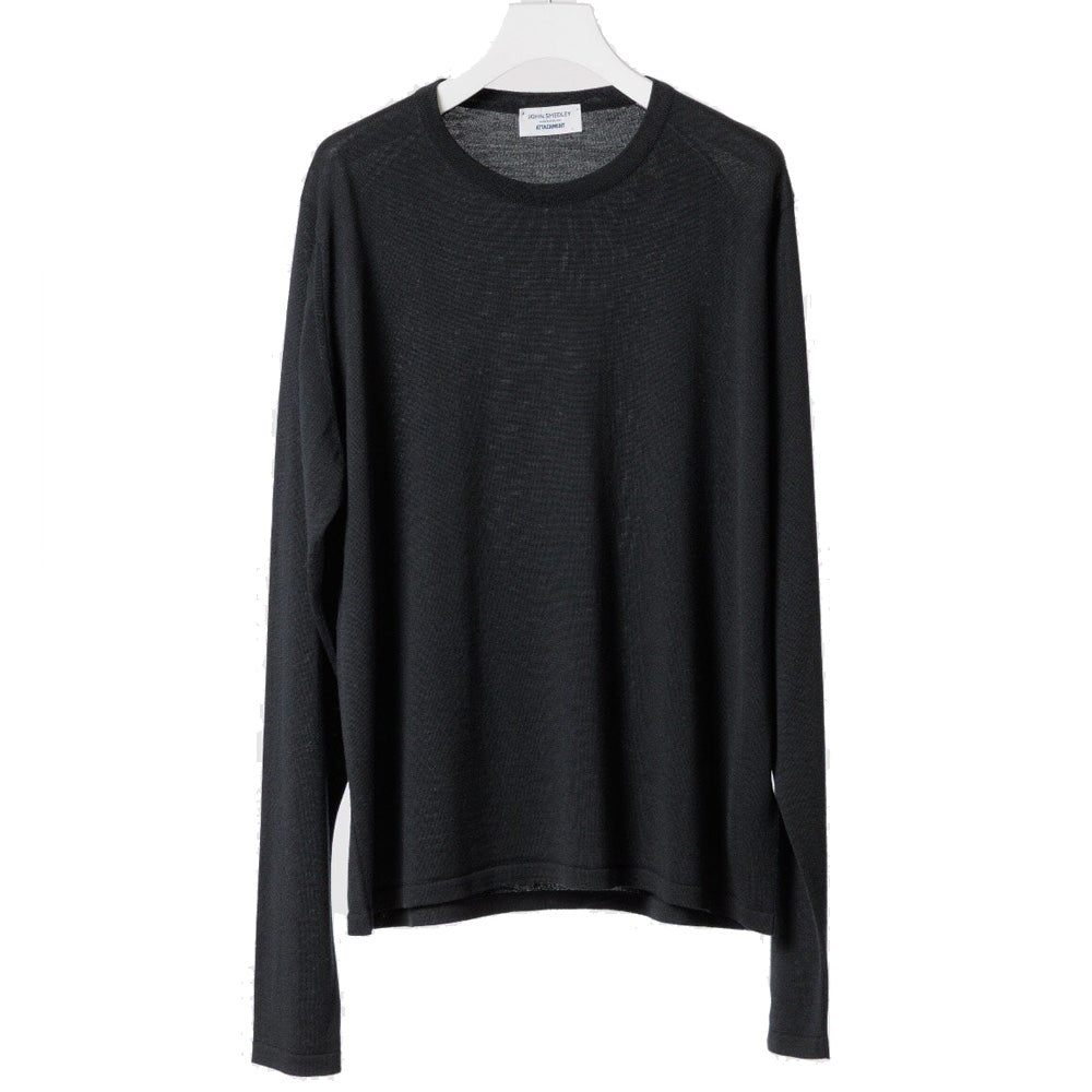 JOHN SMEDLEY MERINO EXTRAFINE WELTED CREW NECK L/S
