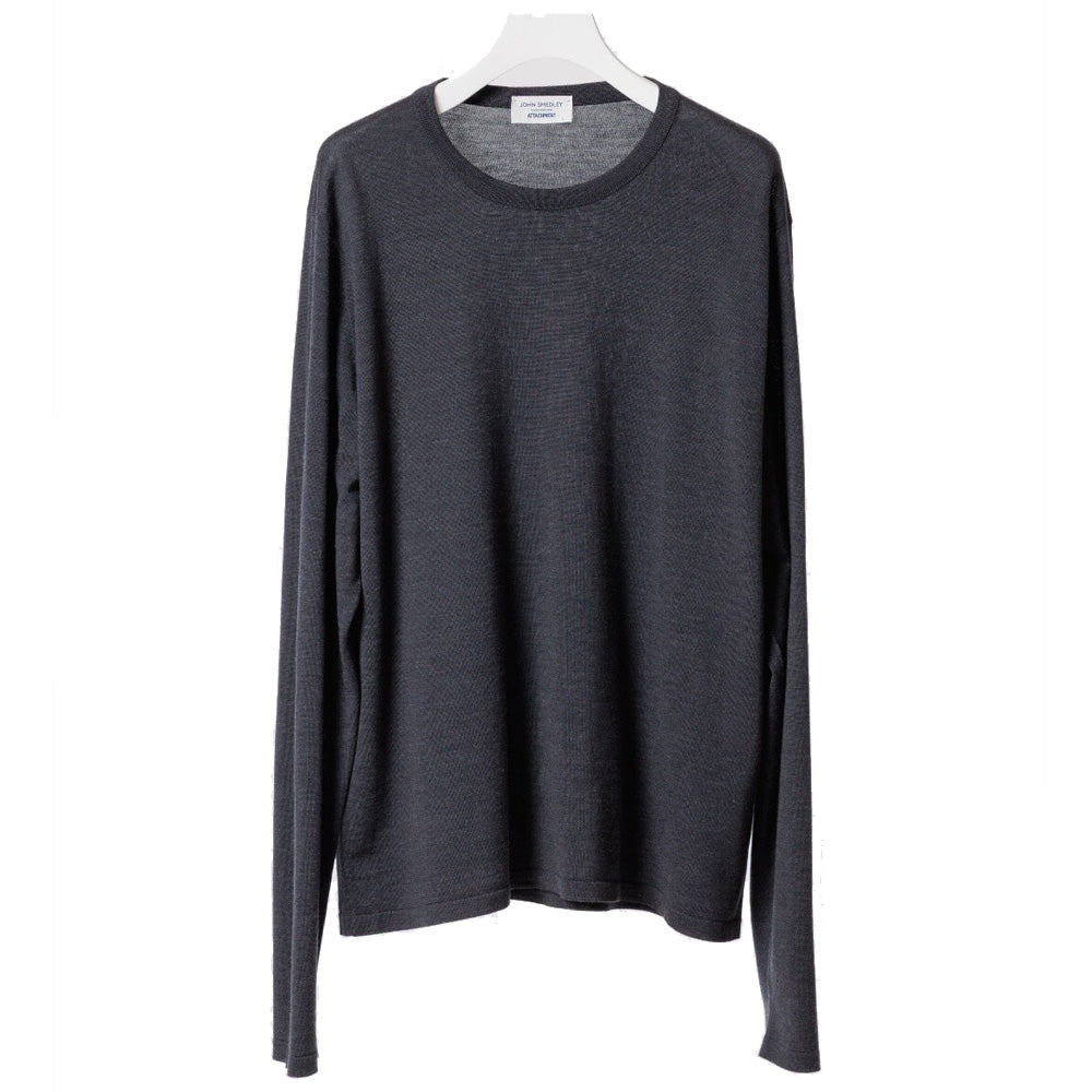 JOHN SMEDLEY MERINO EXTRAFINE WELTED CREW NECK L/S
