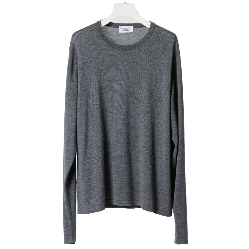 JOHN SMEDLEY MERINO EXTRAFINE WELTED CREW NECK L/S