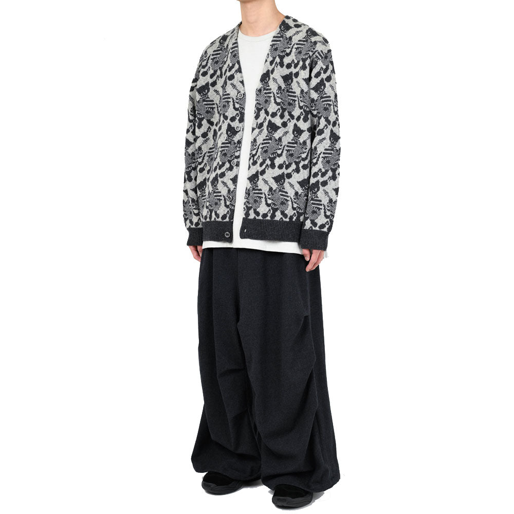 ACRYLIC/WOOL SJQ KNIT GUITAR CAT CARDIGAN
