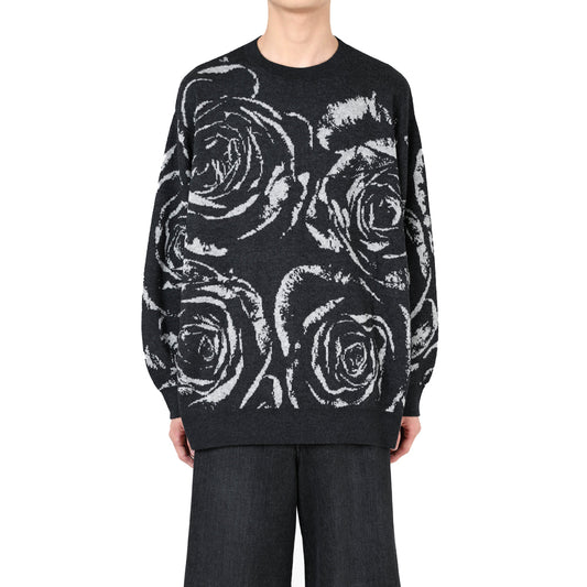  CREW NECK PULLOVER WJQ KNIT (BIG ROSE)  