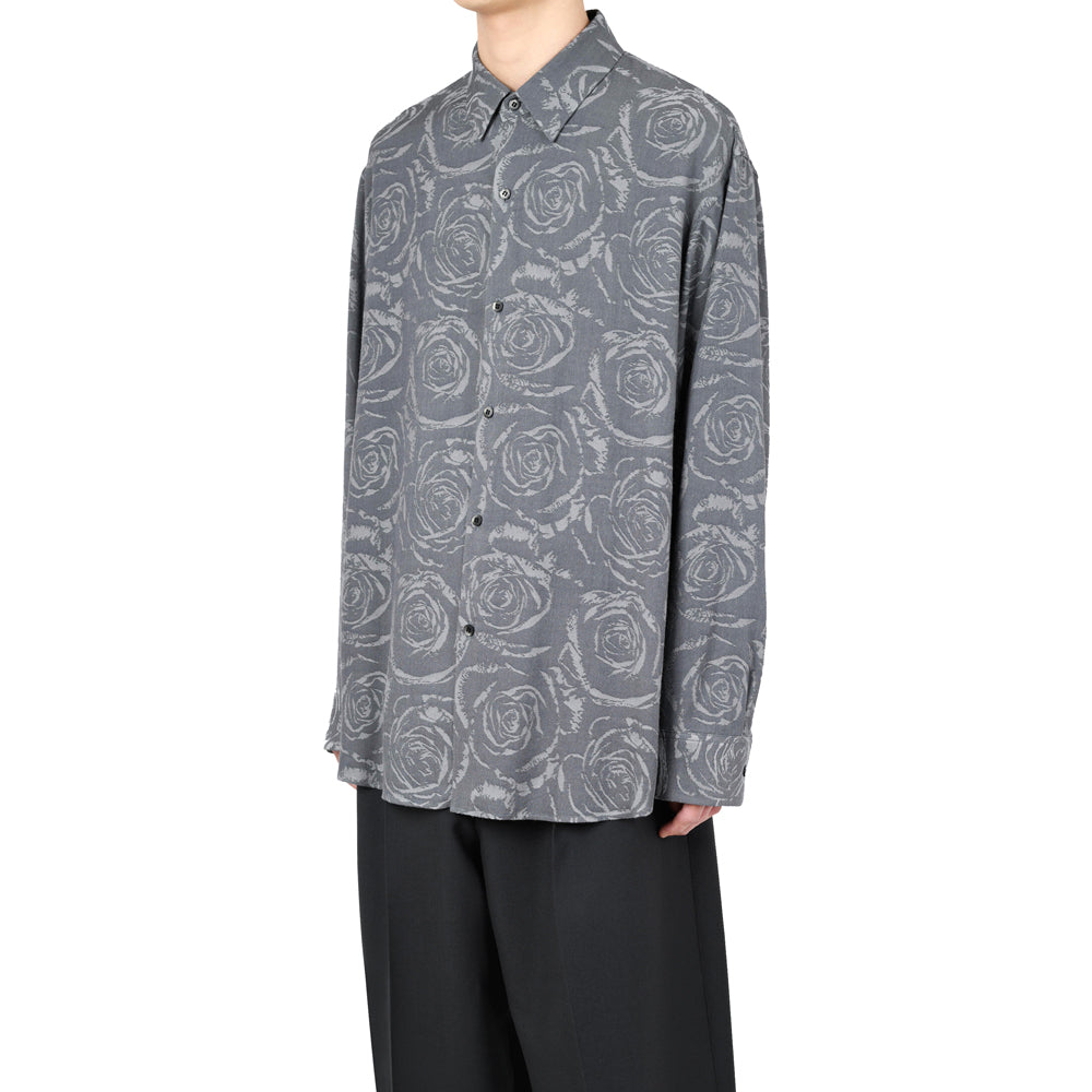 RAYON JACQUARD BIG SHIRT (ROSE)