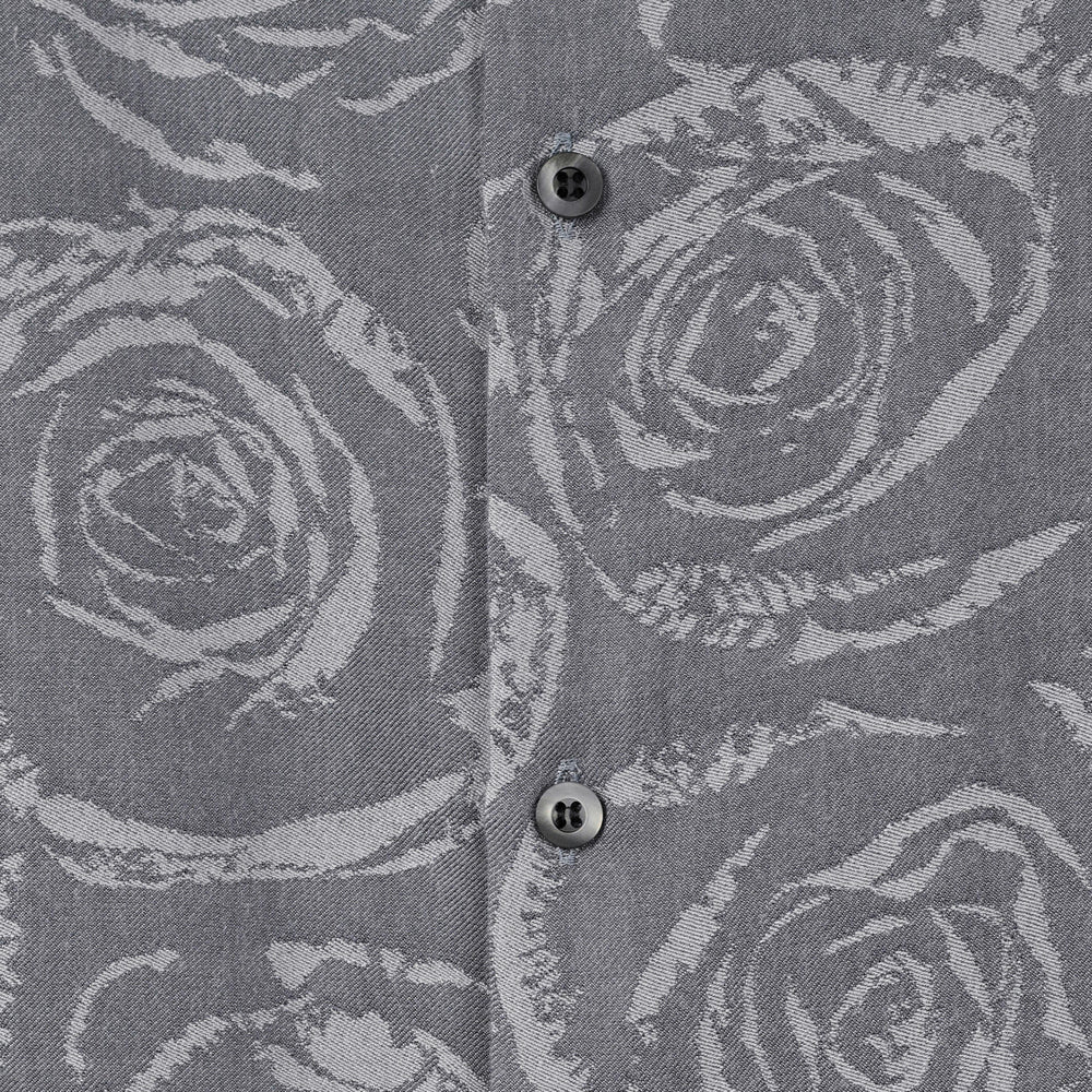 RAYON JACQUARD BIG SHIRT (ROSE)