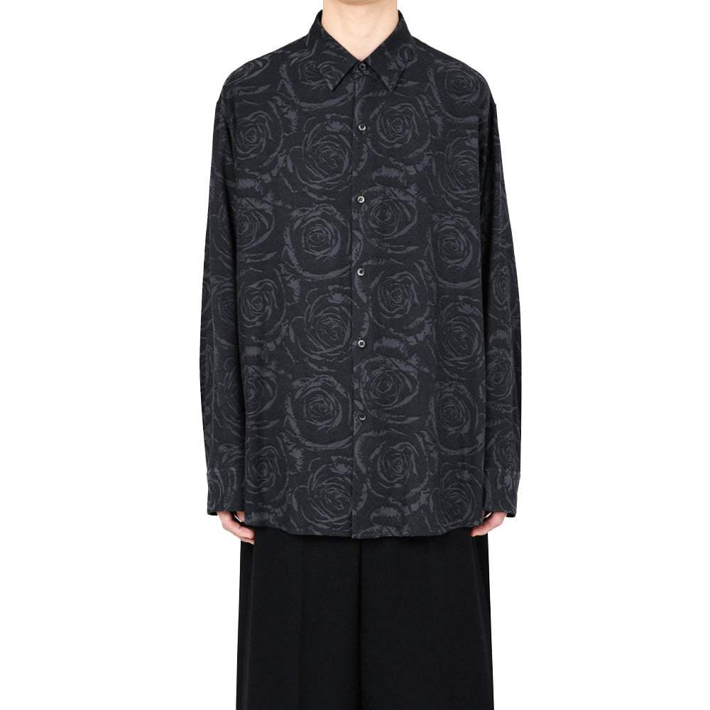 RAYON JACQUARD BIG SHIRT (ROSE)