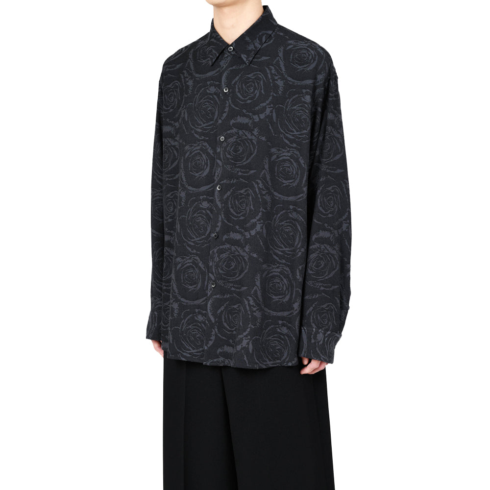 RAYON JACQUARD BIG SHIRT (ROSE)