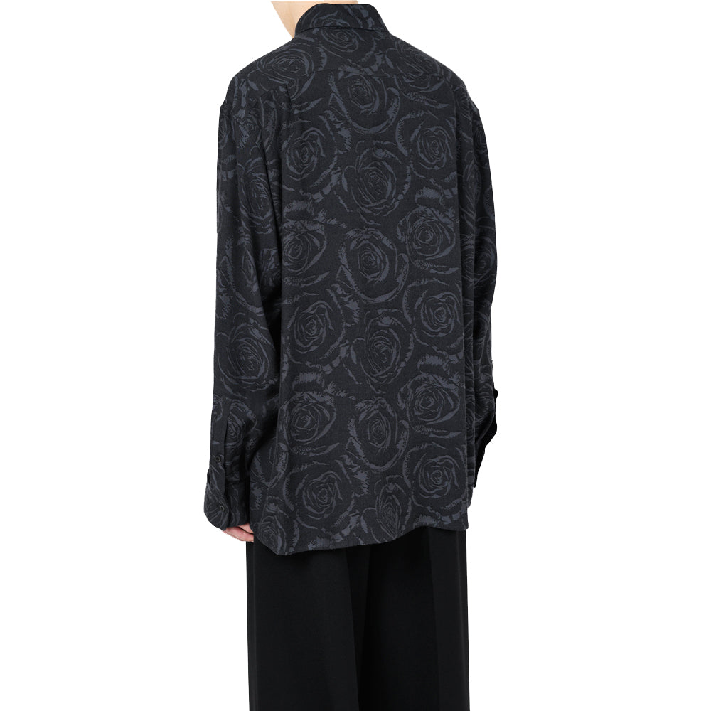 RAYON JACQUARD BIG SHIRT (ROSE)