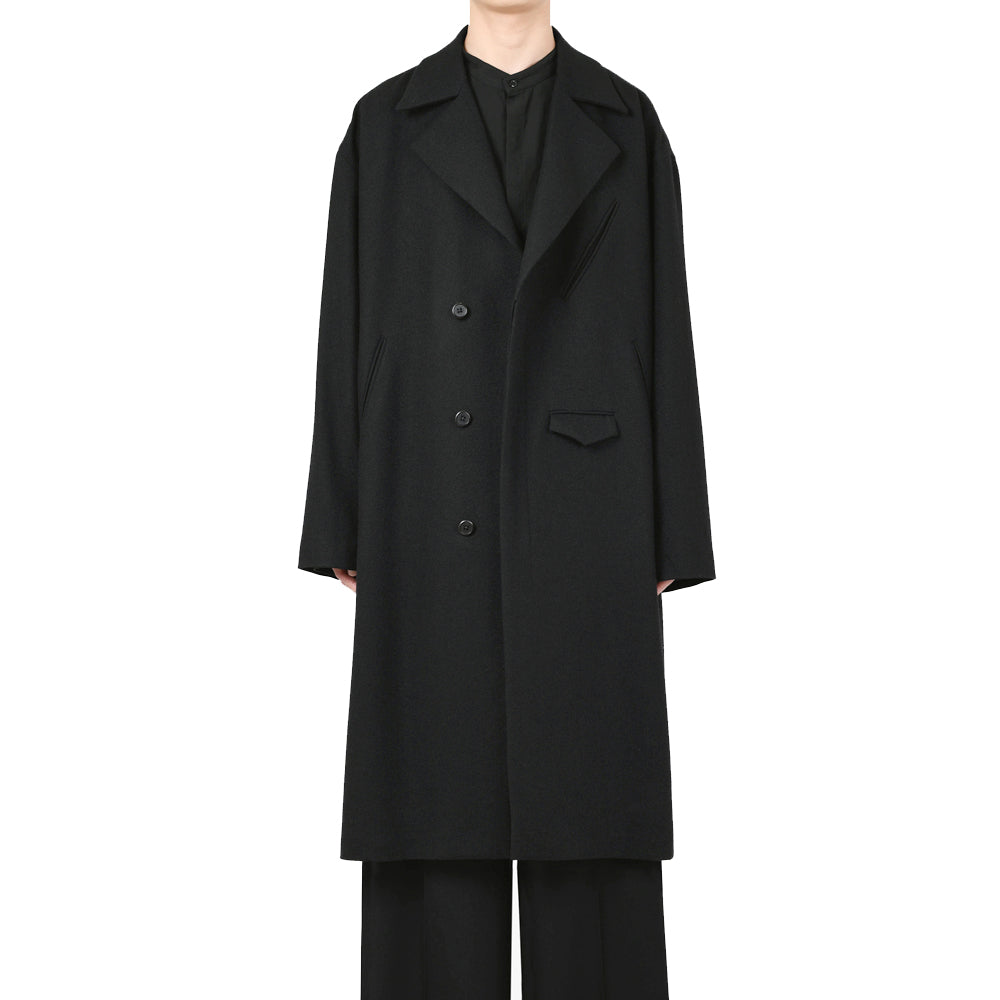 WOOL FLANNEL LONG RIDERS COAT